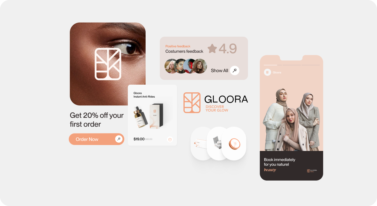 Branding : Gloora Cosmetic